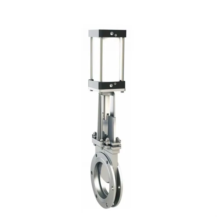 Two-way flanged stainless steel sector gate valve stainless steel Pneumatic knife gate valve 4inch