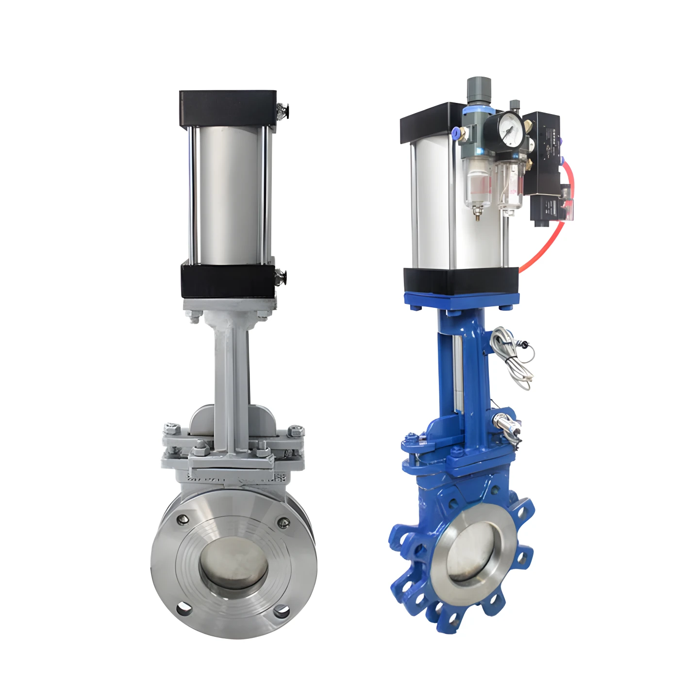 Two-way flanged stainless steel sector gate valve stainless steel Pneumatic knife gate valve 4inch