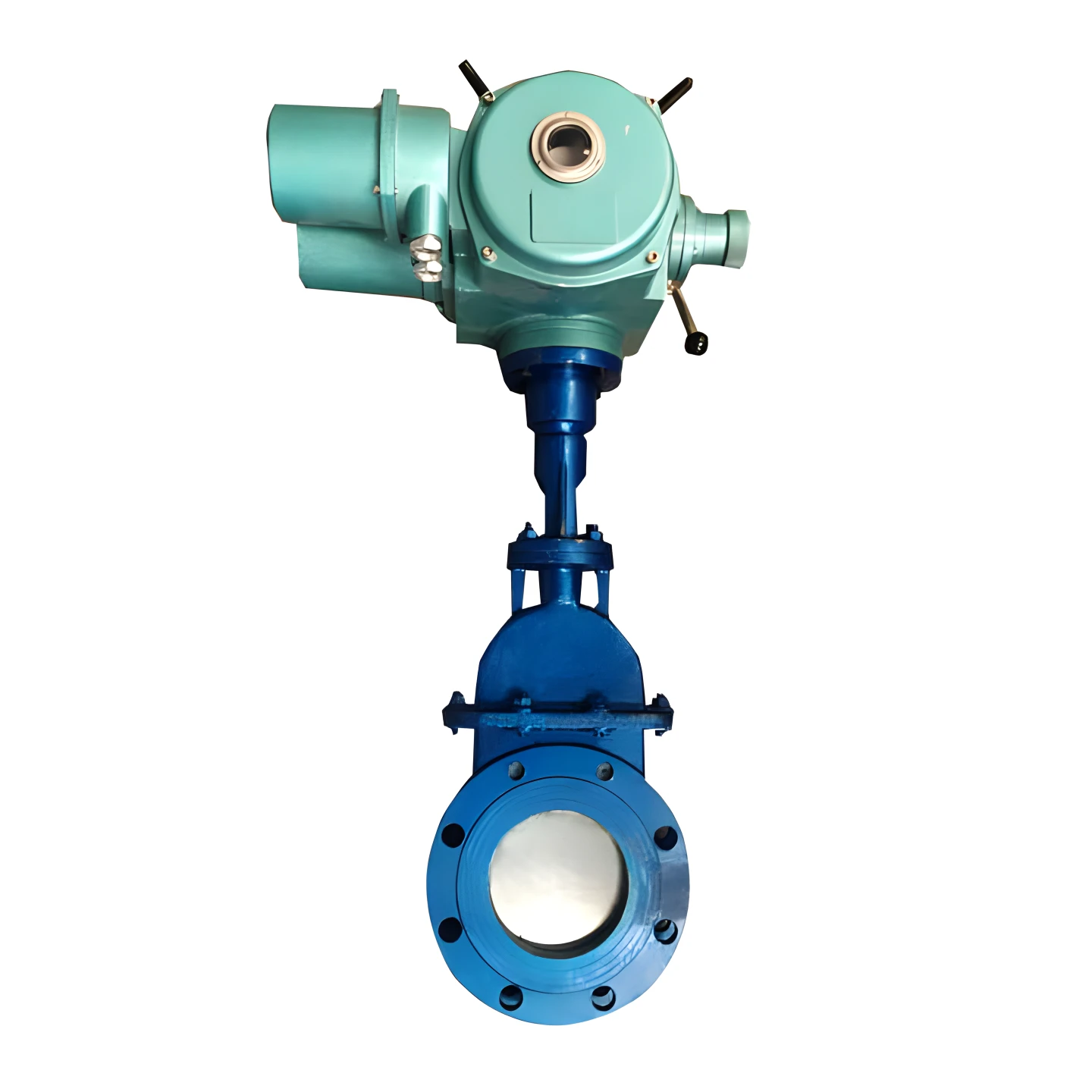 Electric Flanged Ceramic Knife Gate Valve 