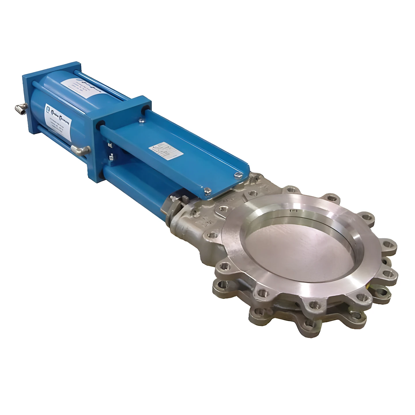 Pneumatic Control Valve Dual Pass Stainless Steel Flanged Knife Gate Valve