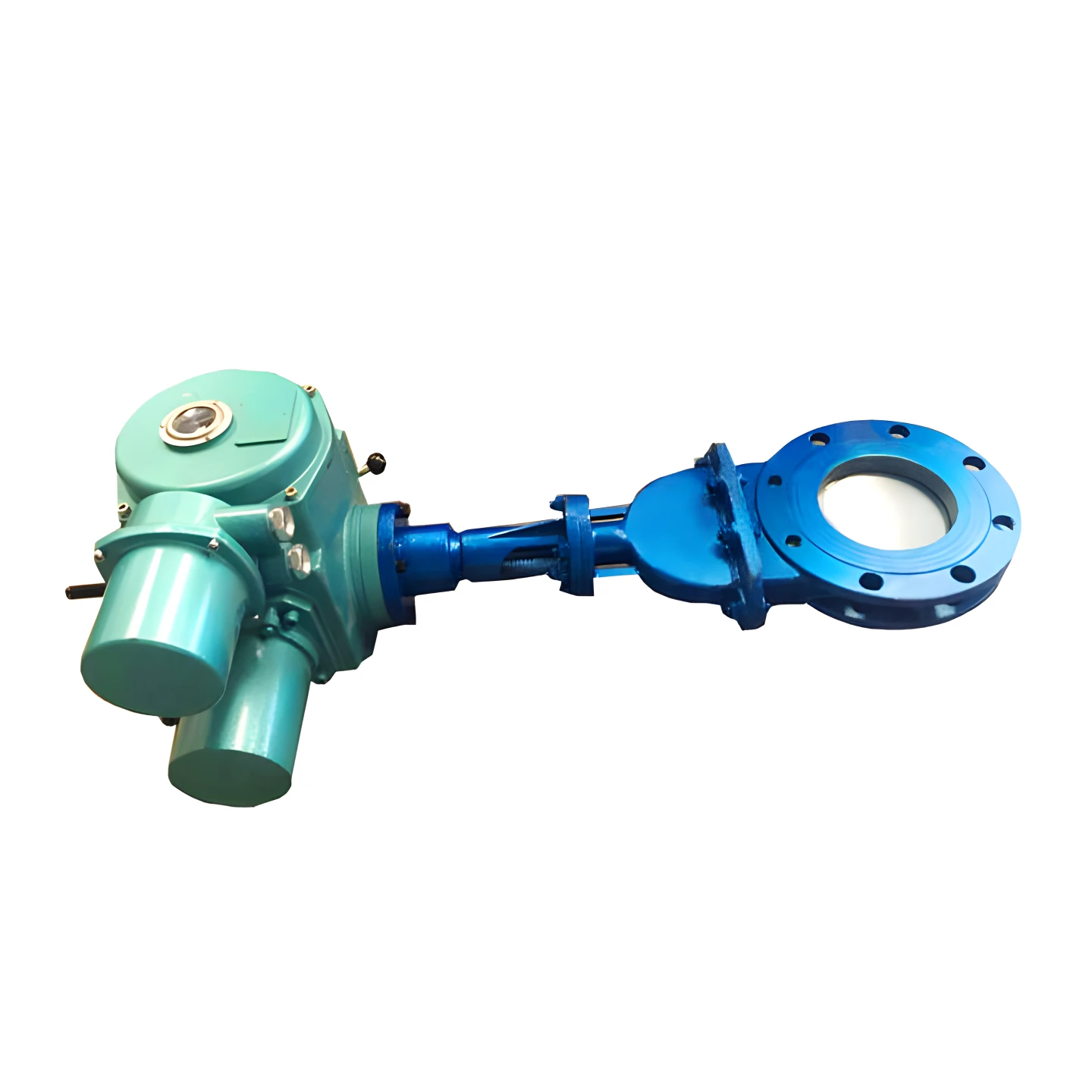 Electric Flanged Ceramic Knife Gate Valve 