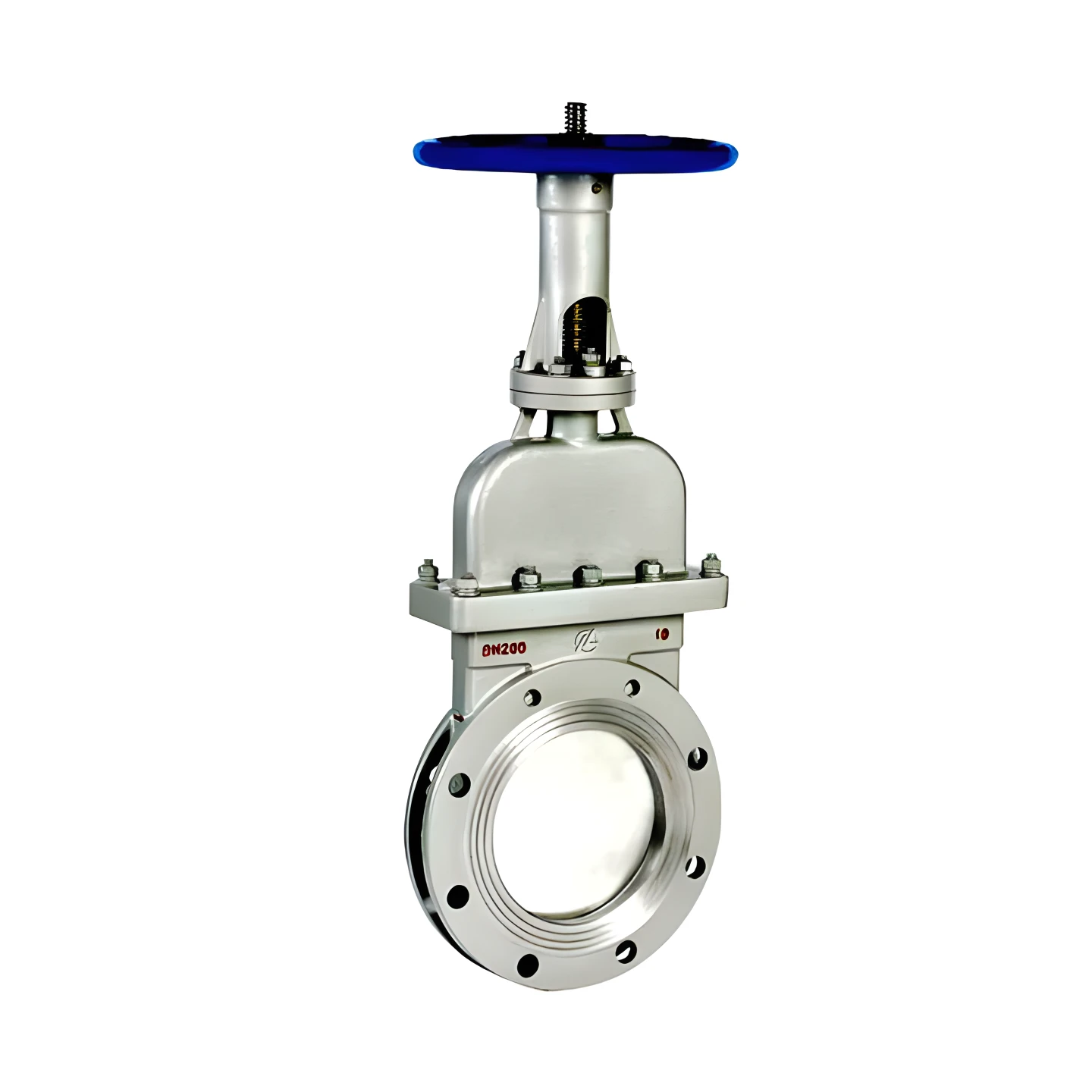 Pneumatic Control Valve Dual Pass Stainless Steel Flanged Knife Gate Valve