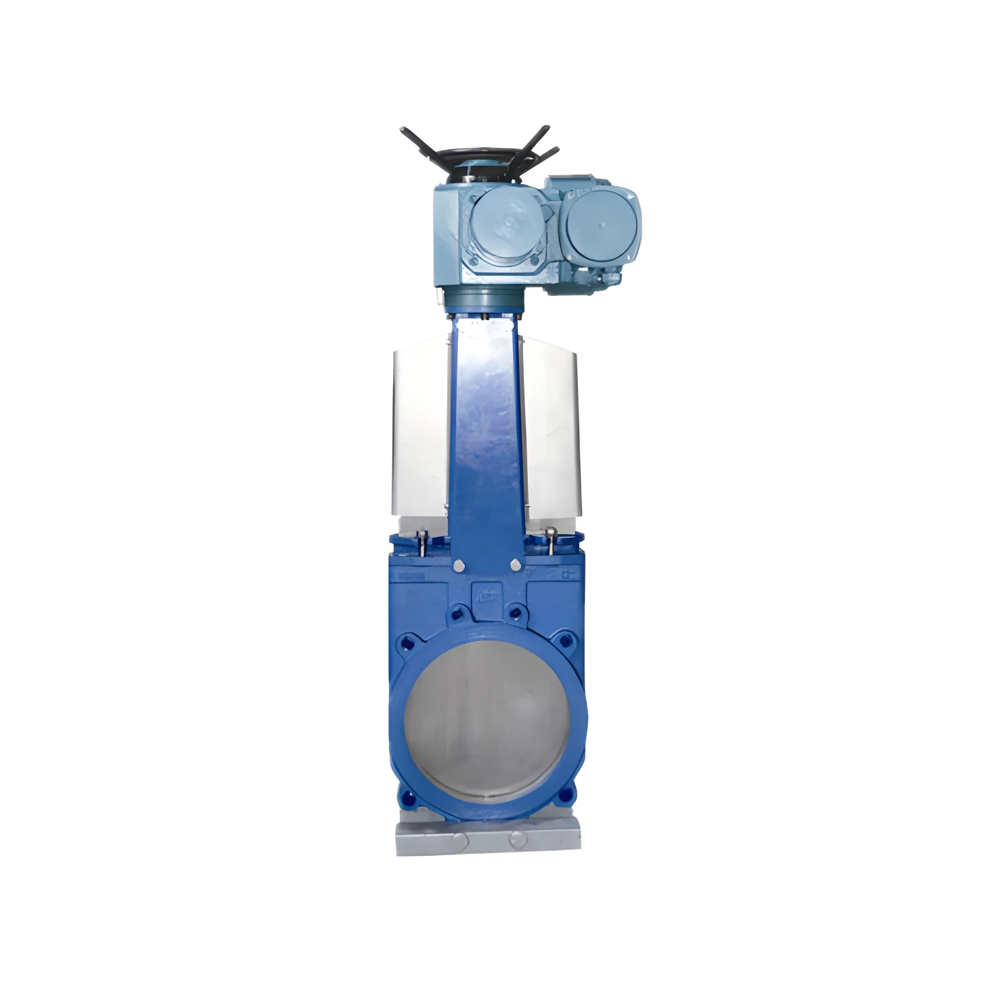 Electric Control Cast Iron PN10 Knife Gate Valve German Standard Bright Lever Wafer Type Unidirectional Slurry Valve Gate