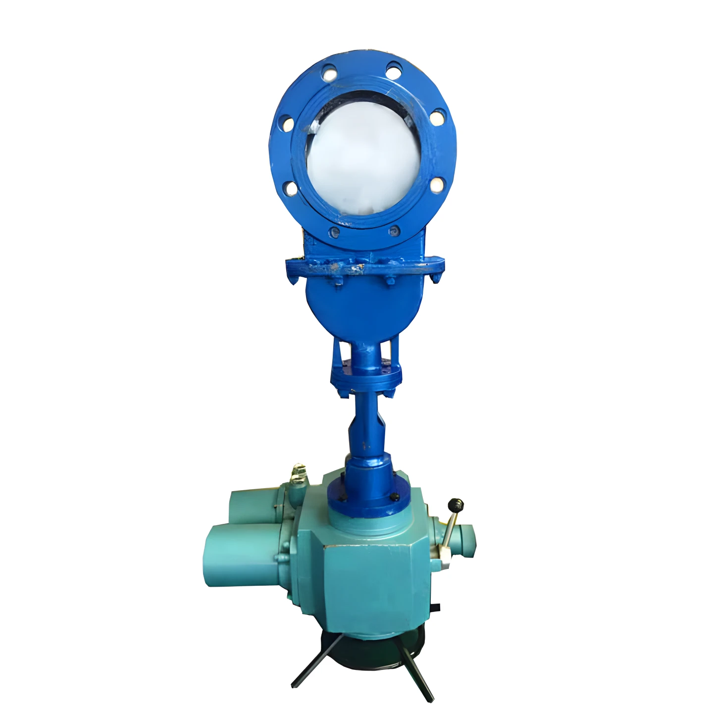 Electric Flanged Ceramic Knife Gate Valve 