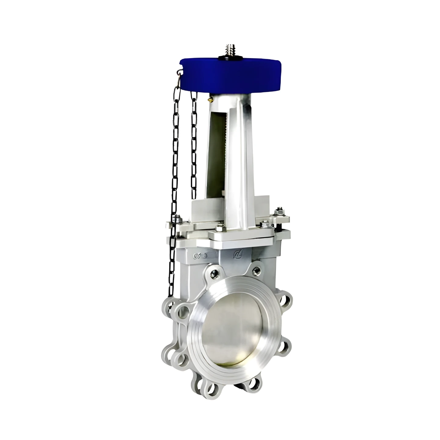 Pneumatic Control Valve Dual Pass Stainless Steel Flanged Knife Gate Valve