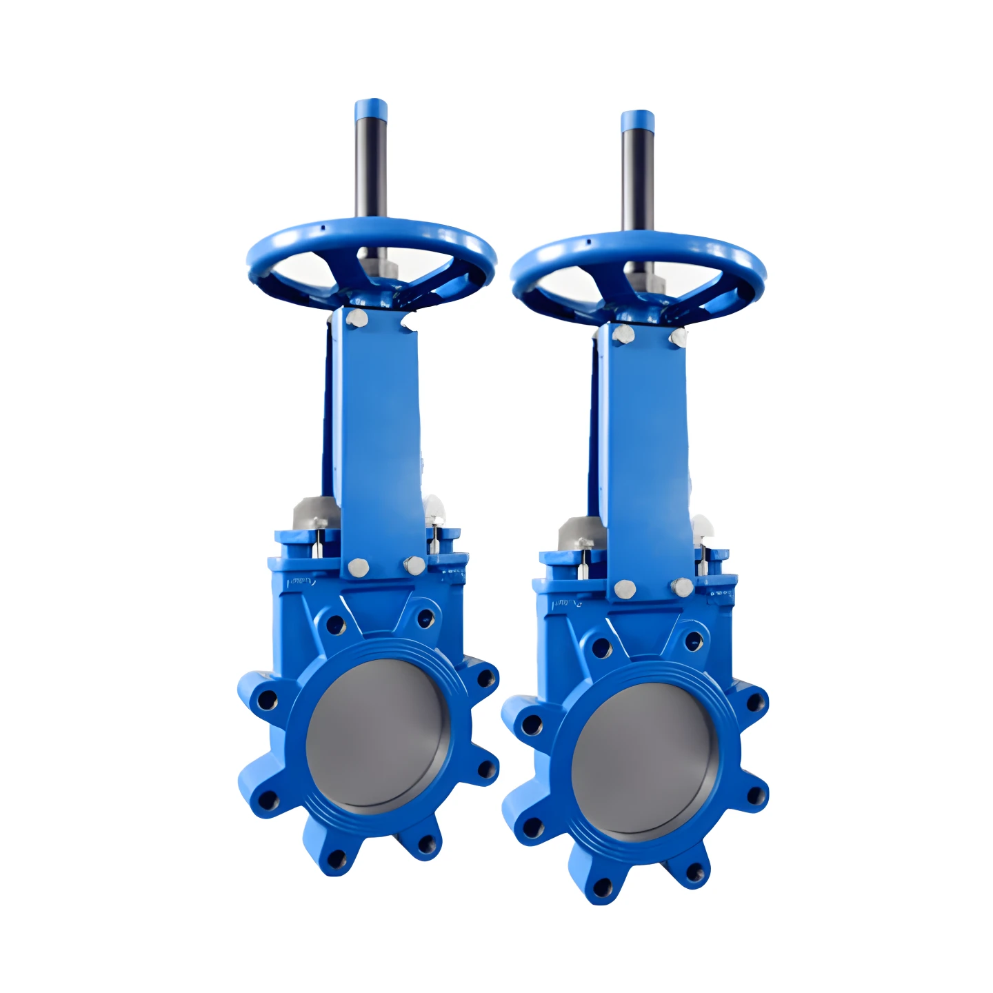 Clamped rising stem gate valve for water with manual control structure