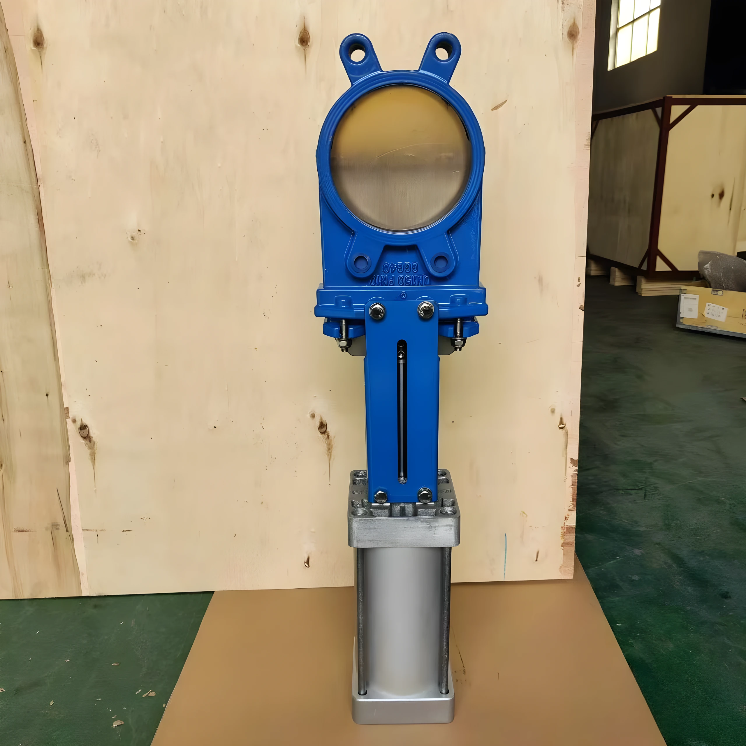 Pneumatic 2.5-Inch Ductile Iron Soft-Sealed One-Way Knife Gate Valve for Slurry Applications