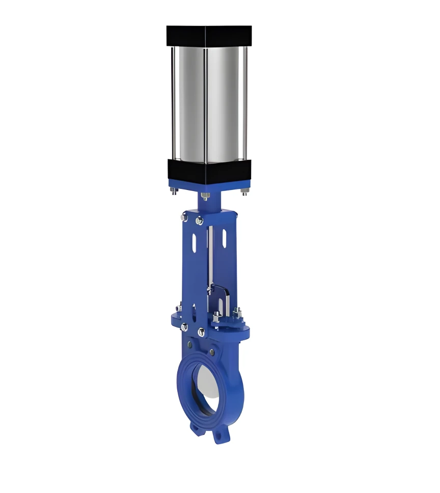 Pneumatic 2.5-Inch Ductile Iron Soft-Sealed One-Way Knife Gate Valve for Slurry Applications