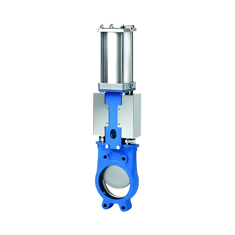 Pneumatic knife gate valve PZ673H-10/16C stainless steel