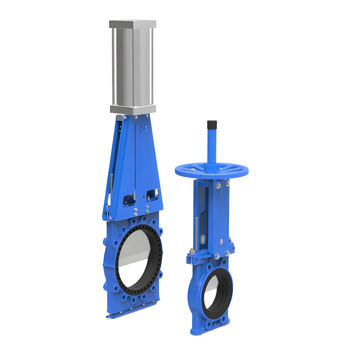 Pneumatic slurry knife gate valve Wcb/CF8/CF8m Material 