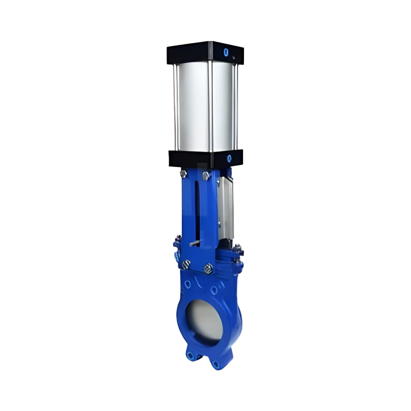 Pneumatic knife gate valve PZ673H-10/16C stainless steel