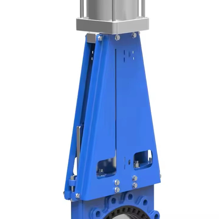 Pneumatic slurry knife gate valve Wcb/CF8/CF8m Material 