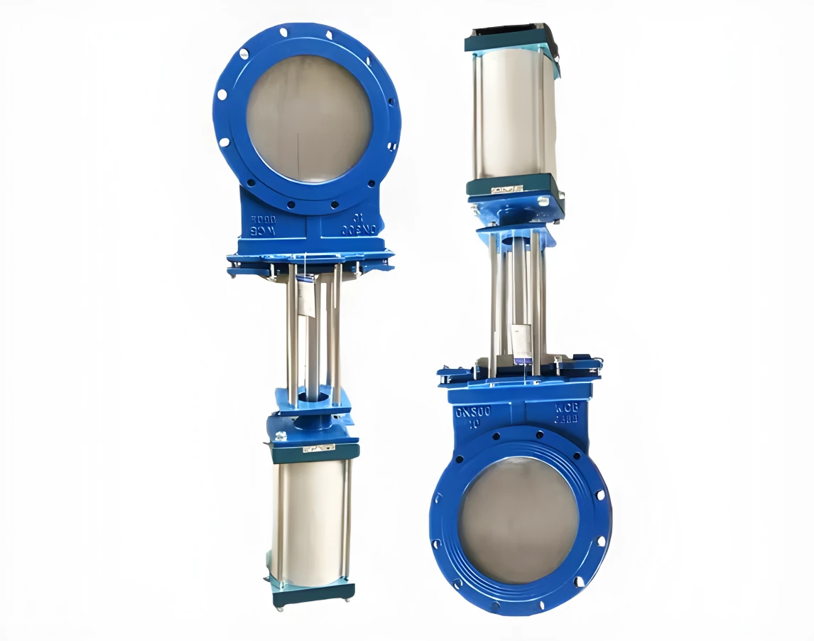 Pneumatic 2.5-Inch Ductile Iron Soft-Sealed One-Way Knife Gate Valve for Slurry Applications